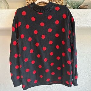 Vintage Polkadot Mockneck Sweater